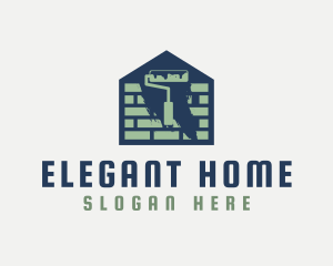 Brick Home Painting logo design