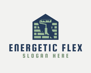 Brick Home Painting logo design