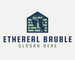 Brick Home Painting logo design