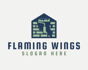 Brick Home Painting logo design