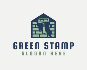 Brick Home Painting logo design