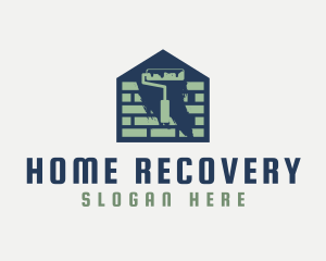 Brick Home Painting logo design