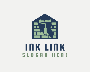 Brick Home Painting logo design