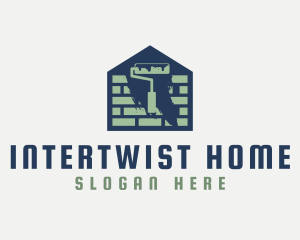 Brick Home Painting logo design