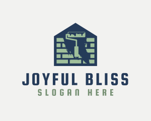 Brick Home Painting logo design