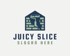 Brick Home Painting logo design