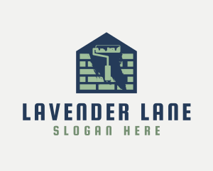 Brick Home Painting logo design