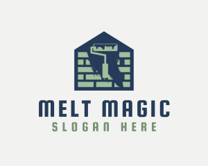 Brick Home Painting logo design