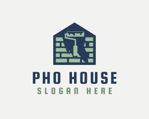 Brick Home Painting logo design