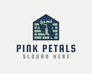 Brick Home Painting logo design