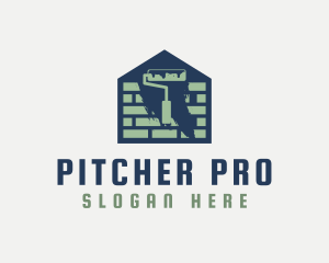 Brick Home Painting logo design