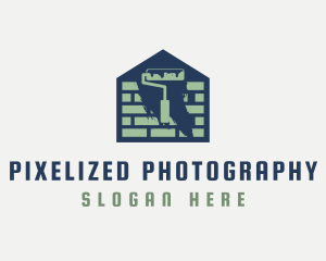 Brick Home Painting logo design