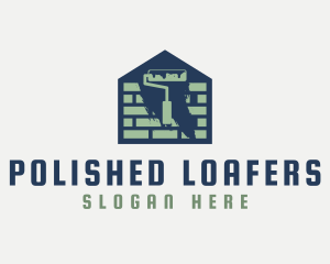 Brick Home Painting logo design