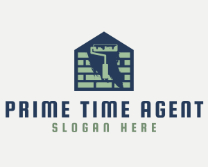 Brick Home Painting logo design