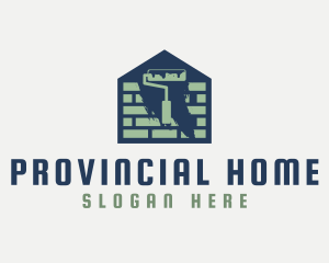 Brick Home Painting logo design