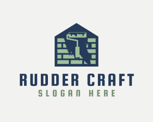 Brick Home Painting logo design