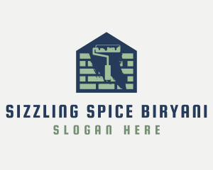 Brick Home Painting logo design