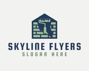 Brick Home Painting logo design