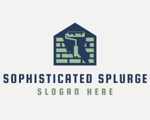 Brick Home Painting logo design