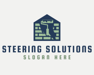 Brick Home Painting logo design