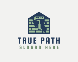 Brick Home Painting logo design