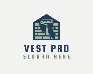 Brick Home Painting logo design