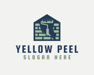 Brick Home Painting logo design