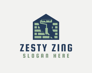 Brick Home Painting logo design