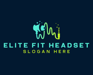 Earphones Headset Music logo design