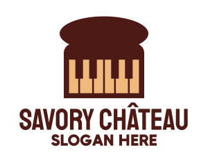 Loaf Bread Piano logo design