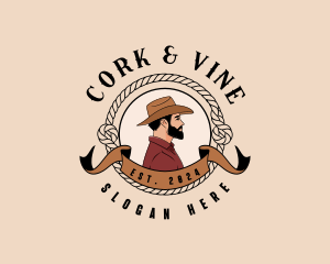 Western Cowboy Rope logo design