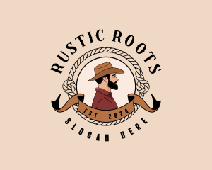 Western Cowboy Rope logo design