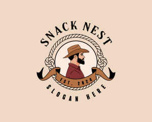 Western Cowboy Rope logo design