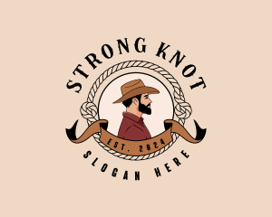 Western Cowboy Rope logo design