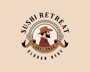 Western Cowboy Rope logo design