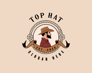 Western Cowboy Rope logo design