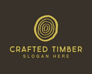 Wood Log Cut logo design