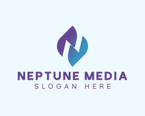 Advertising Media Company Letter N logo design