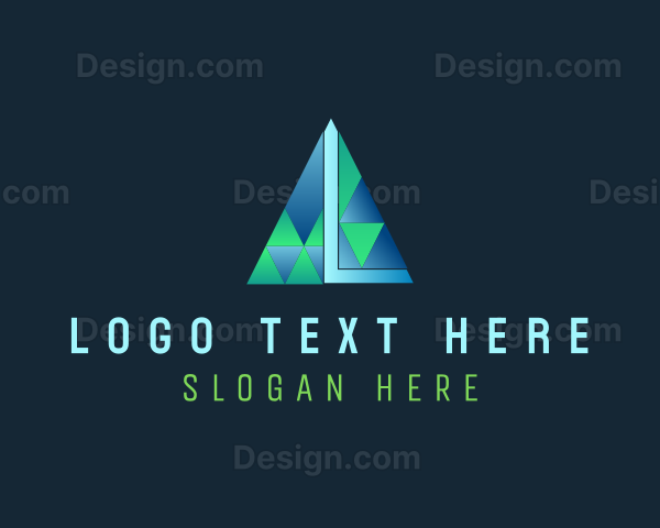 Tech Software Triangle Letter L Logo