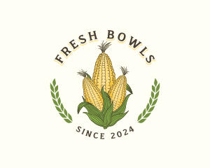 Corn Crop Agriculture logo design