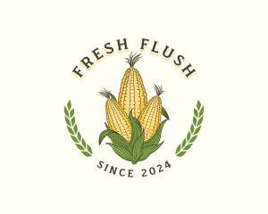 Corn Crop Agriculture logo design