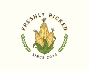 Corn Crop Agriculture logo design