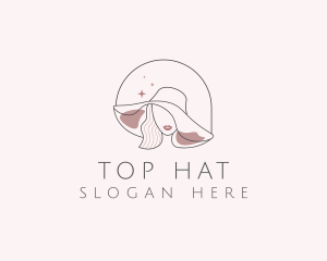 Fashion Hat Woman logo design