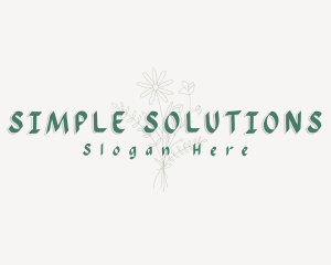 Simple Flower Business logo design