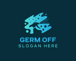 Disinfectant Cleaning Spray logo design