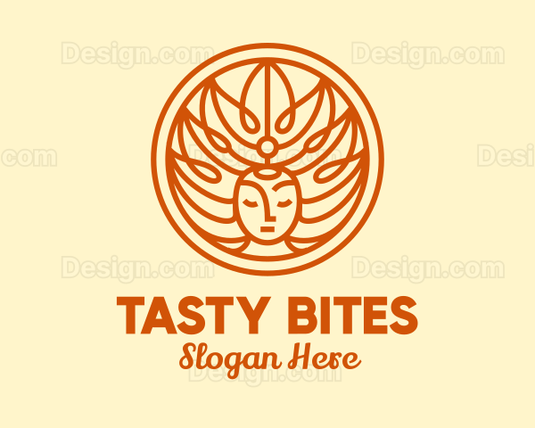 Orange Nature Goddess Logo