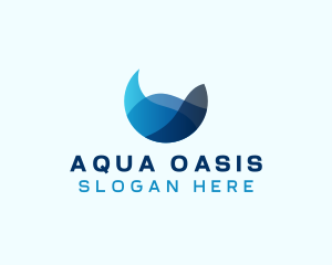 Ocean Current Wave logo design