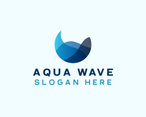 Ocean Current Wave logo design