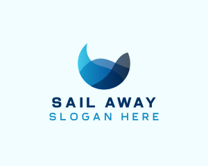 Ocean Current Wave logo design