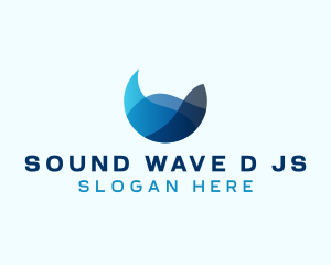 Ocean Current Wave logo design